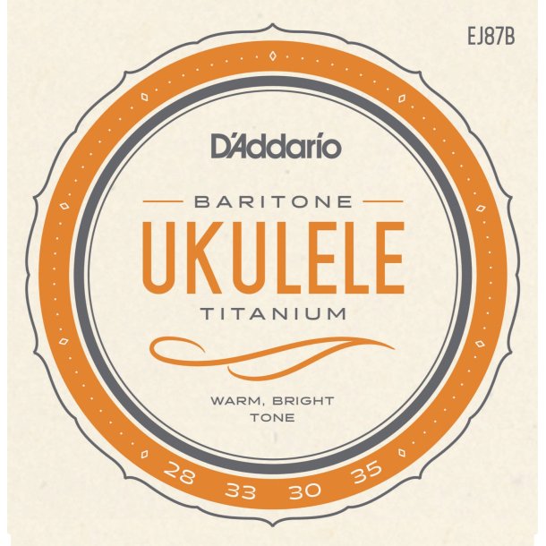 D'Addario EJ87B Ukulele Baritone Titanium